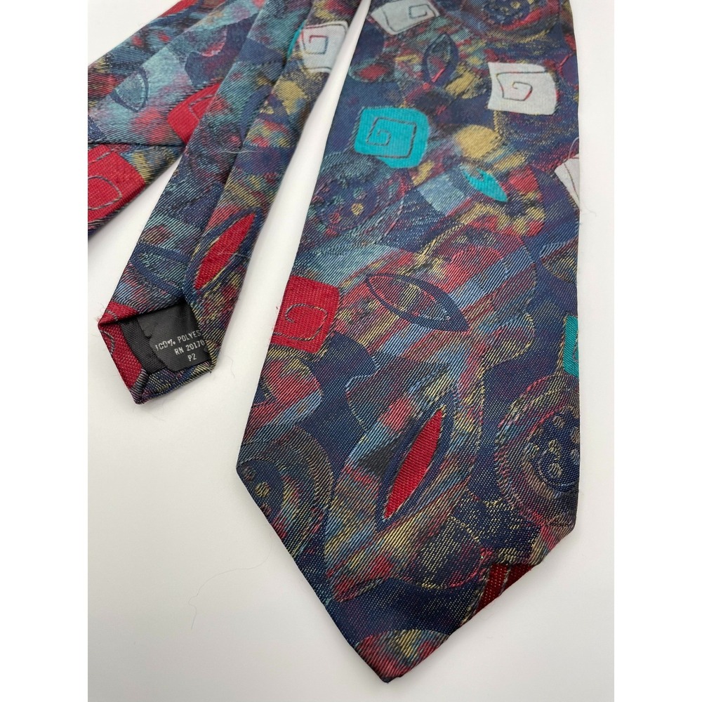 Editions by Van Heusen Abstract Geometric Pattern Necktie 100 Percent Polyester